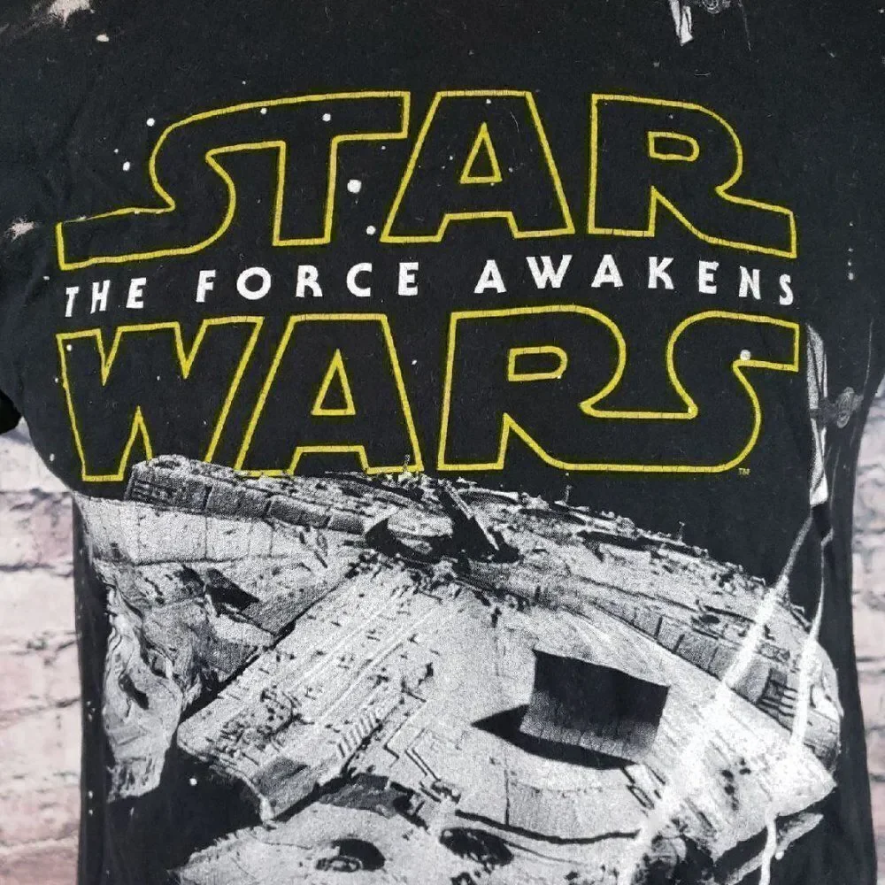 Star Wars Millennium Falcon Tshirt Black Medium - Picture 2 of 4